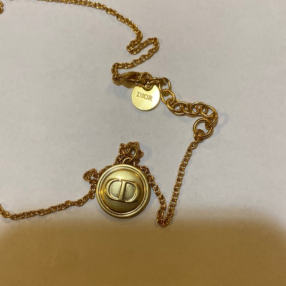 Dior Petit CD Necklace Gold-Finish Metal - Picture 3 of 5